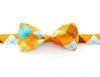 Pre-Tied Bow Tie - Orange Argyle