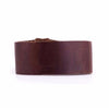 Wide Leather Wrist Cuff - Brown
