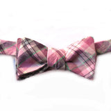 Self-Tie & Adjustable Bow Tie - Lombard Pink Plaid