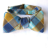 Self-Tie & Adjustable Bow Tie - Baker Beach Blue Plaid