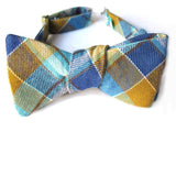 Self-Tie & Adjustable Bow Tie - Baker Beach Blue Plaid