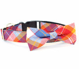 Bow Tie Dog Collars - Red Plaid