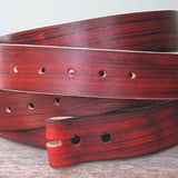 Red Distressed Leather Belt