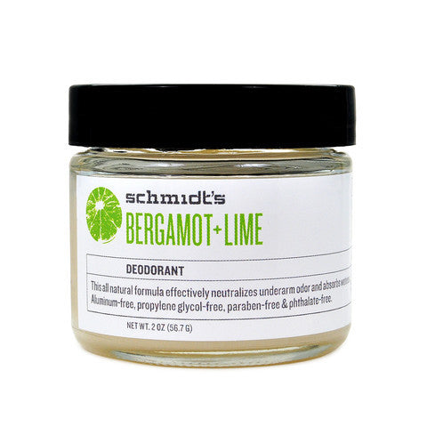 Schmidt’s Natural Deodorant - Bergamot & Lime (Glass Jar)