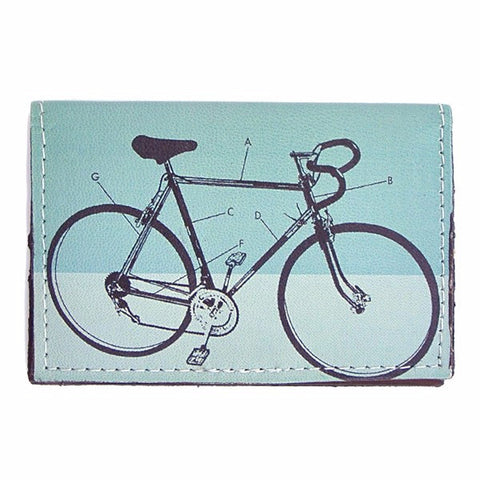 Leather Wallet / Card Case - Bike Diagram