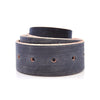 Distressed Black Leather Belt with Raw Edges