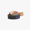 Distressed Black Leather Belt with Raw Edges