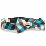 Bow Tie Dog Collars - Emerald Plaid