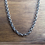 5mm Rolo Chain - Sterling Silver & Hand Tooled