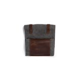 Dispatch Lunch Bag - Gray Waxed Canvas & Brown Leather