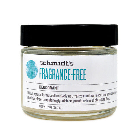 Schmidt’s Natural Deodorant - Fragrance Free (Glass Jar)
