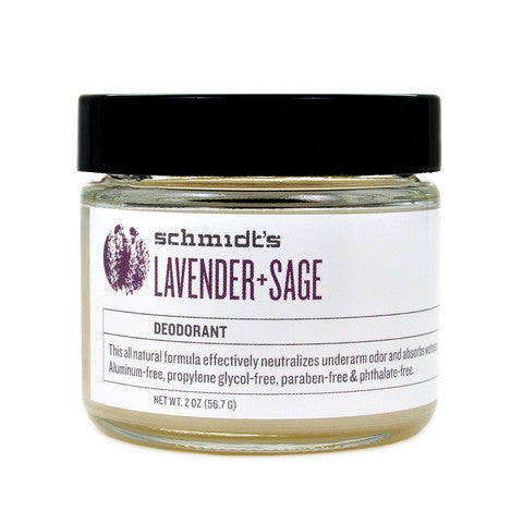 Schmidt’s Natural Deodorant - Lavender & Sage (Glass Jar)