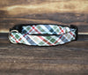 Bow Tie Dog Collars - Plaid Green Seersucker